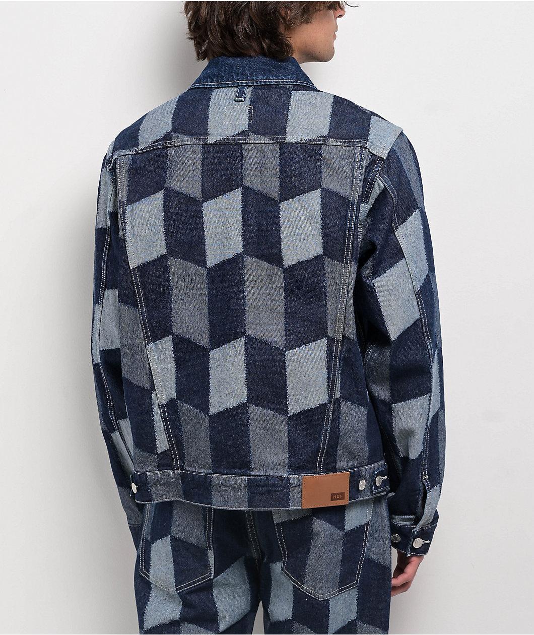 HUF Patchwork Blue Denim Jacket Product Image