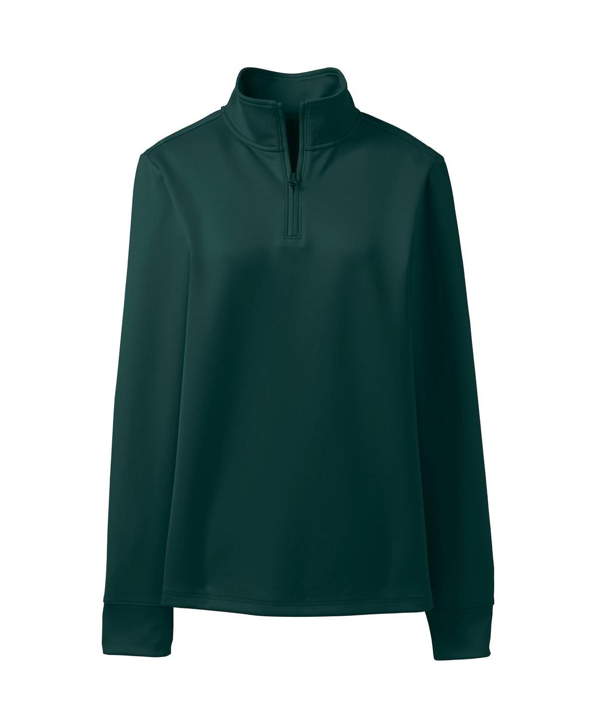 Womens Lands End Quarter Zip Pullover Blue Product Image