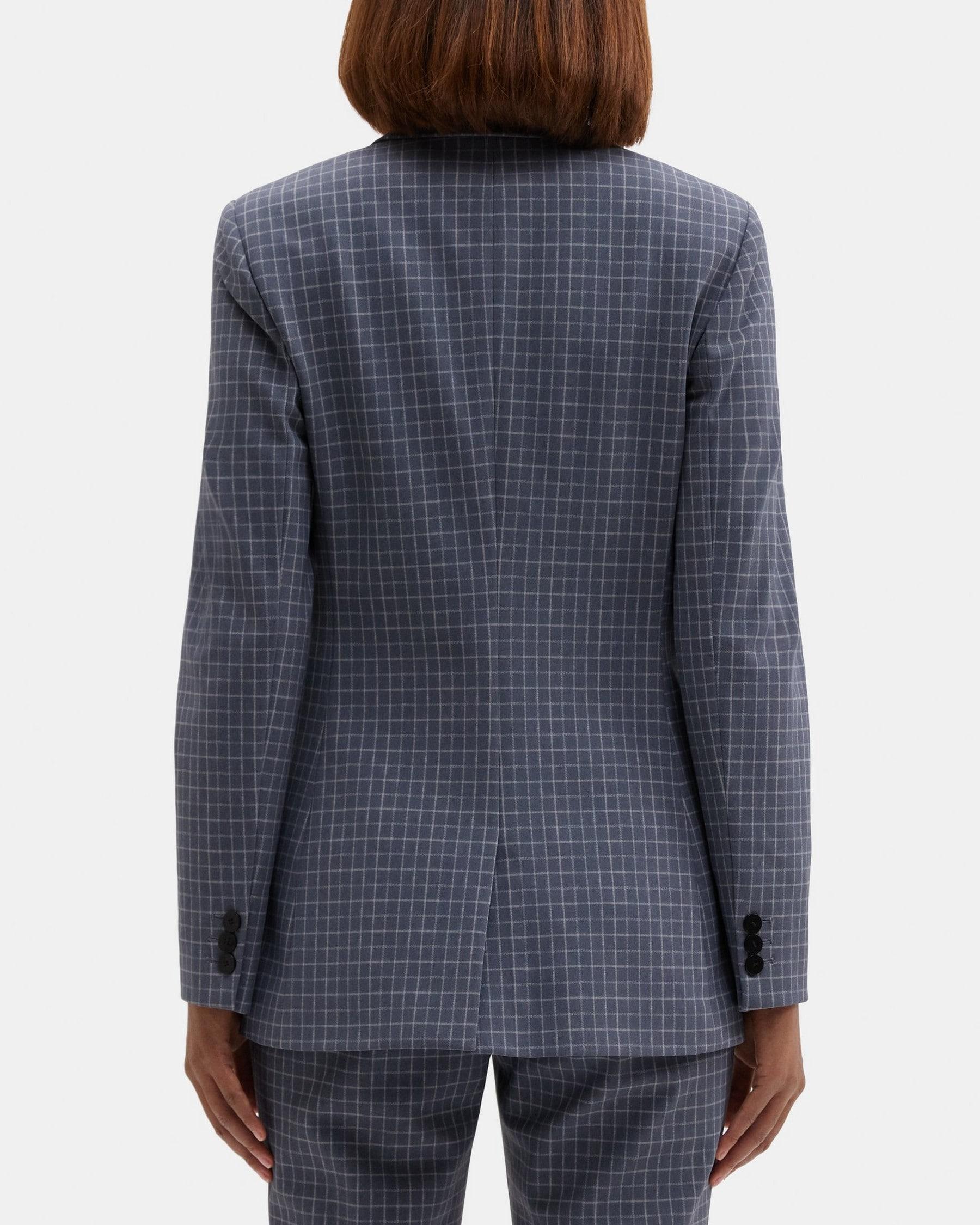 Fitted Blazer in Printed Performance Knit Product Image