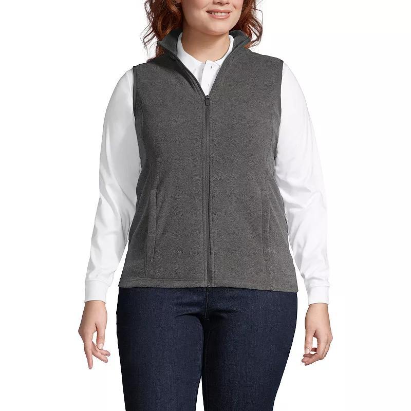 Plus Sized Lands' End Thermacheck 100 Vest, Women's, Size: 3XL, Black Product Image