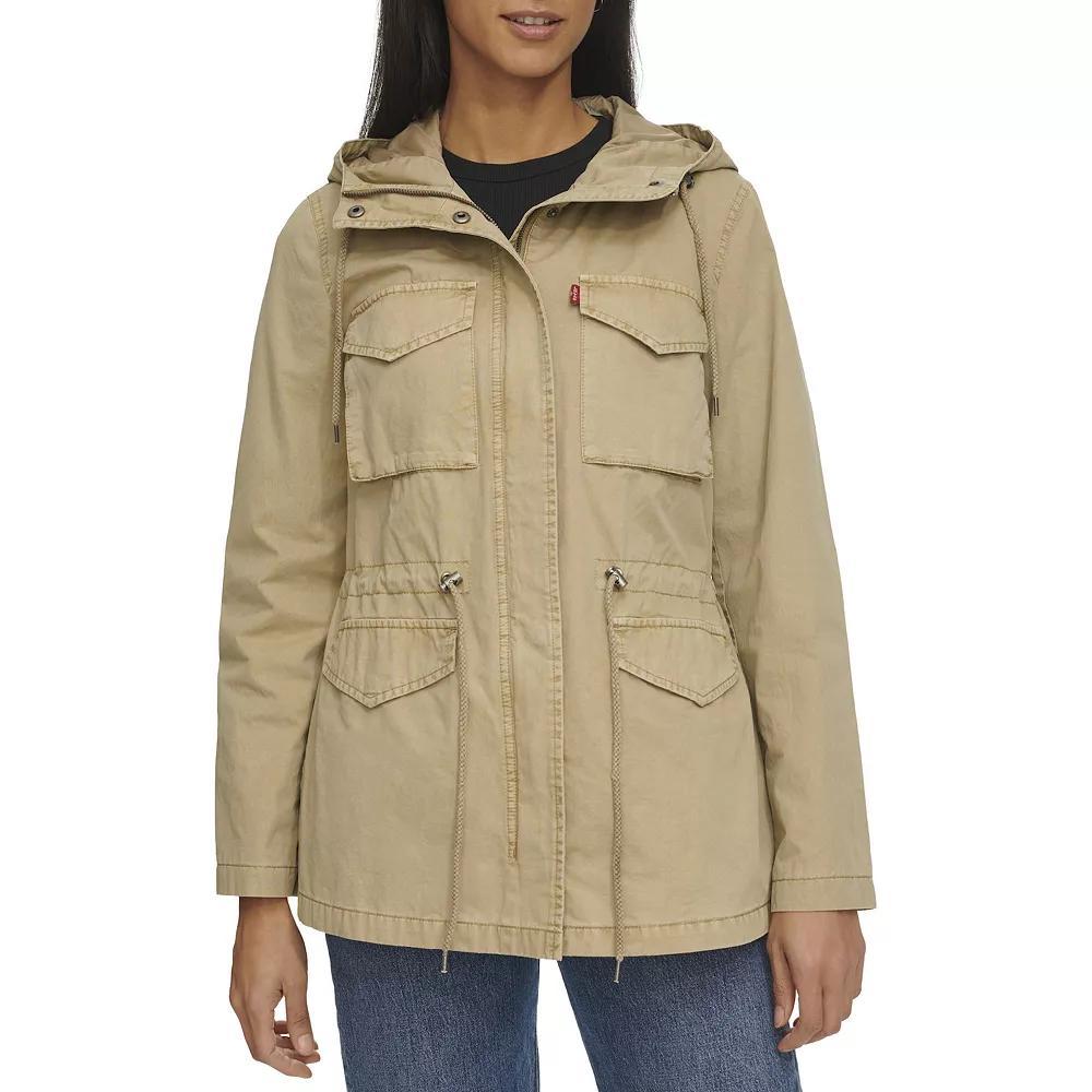Women's Levi's® Lightweight Hooded Anorak Military Jacket, Size: Large, Green Product Image