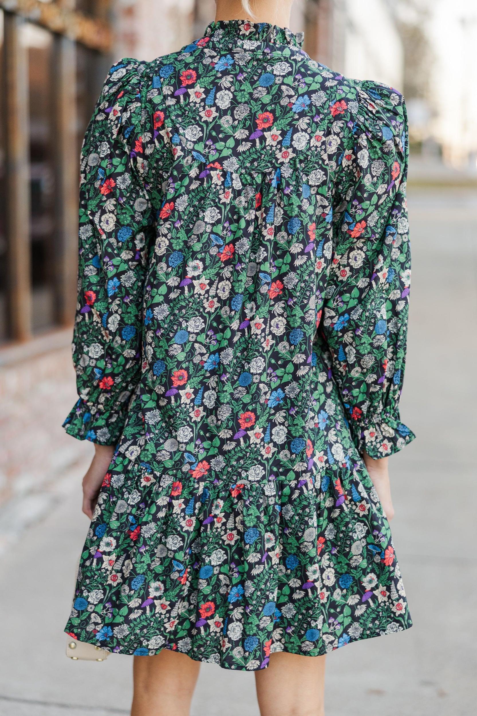 Last Forever Black Ditsy Floral Dress Female Product Image