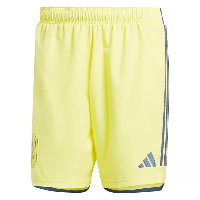 Men's adidas Yellow Nashville SC 2024 Home AEROREADY Authentic Shorts, Size: Large, Mls Yellow Product Image