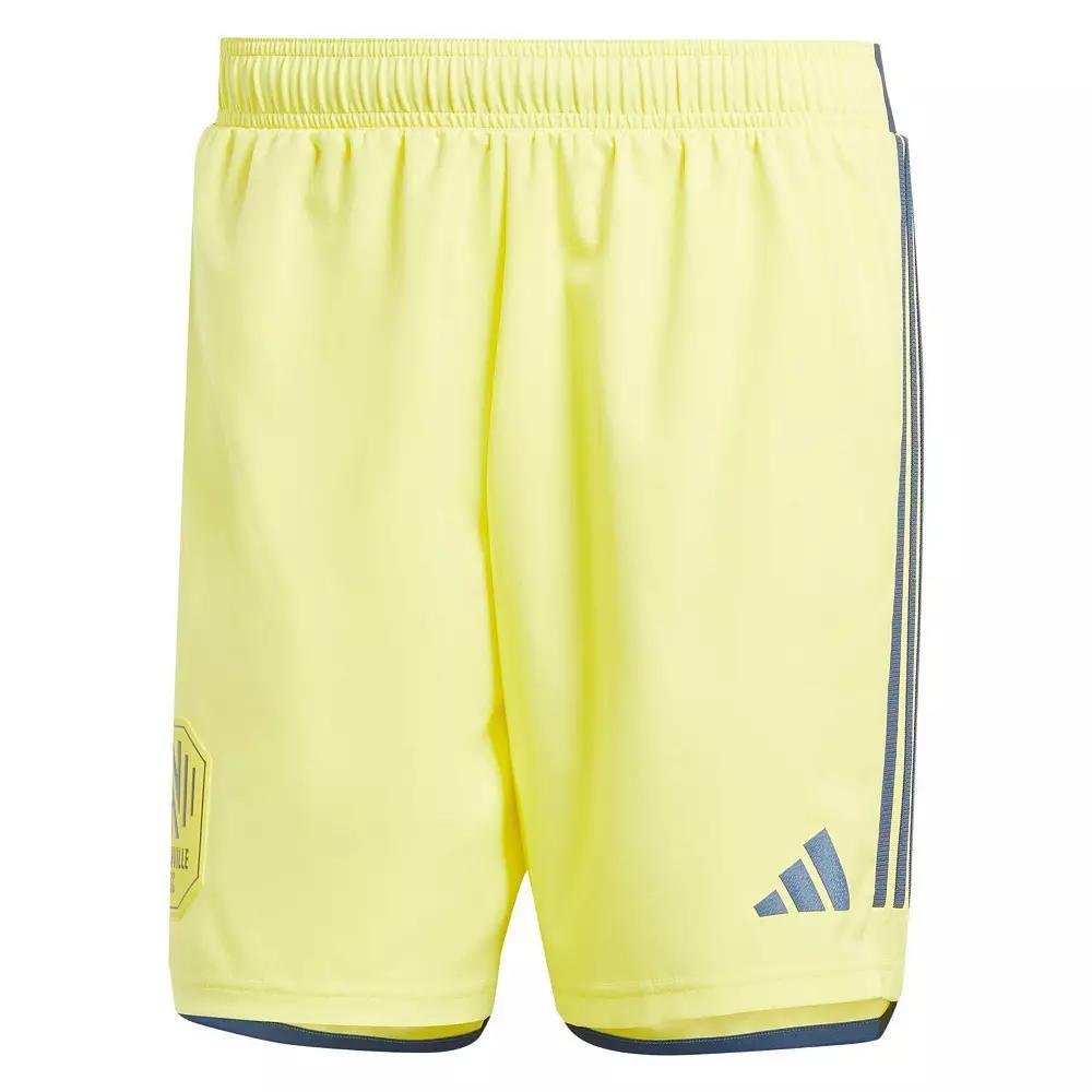Men's adidas Yellow Nashville SC 2024 Home AEROREADY Authentic Shorts, Size: Large, Mls Yellow Product Image
