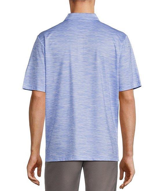 Roundtree & Yorke Performance Short Sleeve Chest Stripe Polo Shirt Product Image