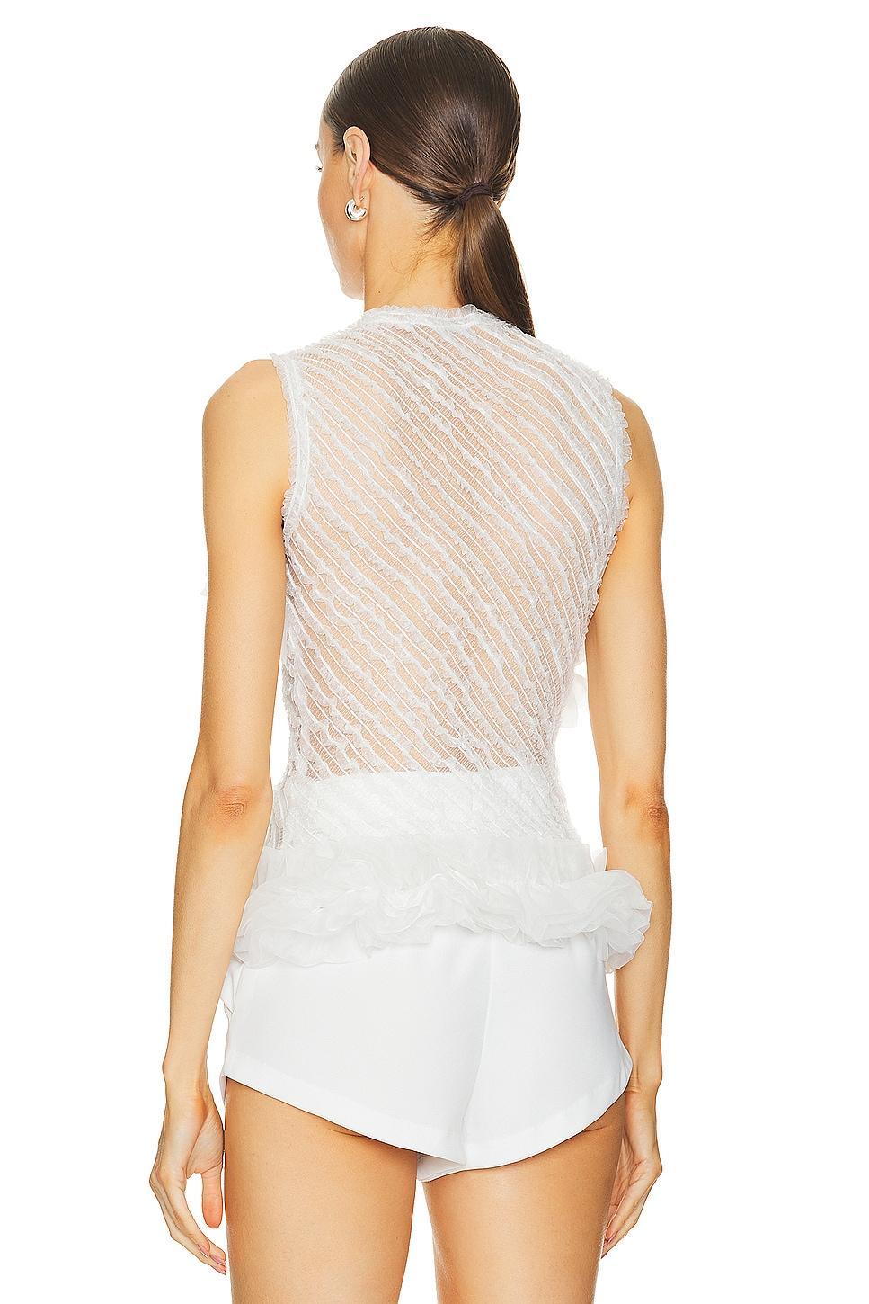 Ruffle Sheer Blouse Susan Fang Product Image