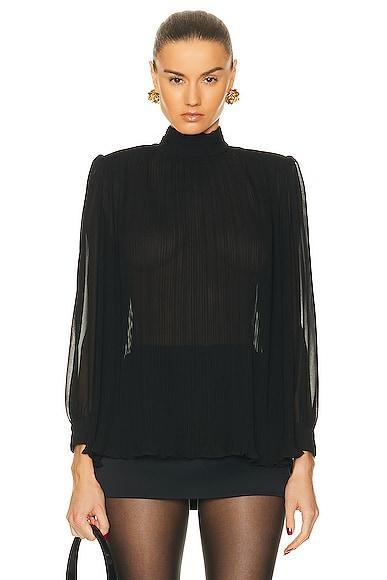 FRAME Strong Shoulder Pleated Blouse Product Image