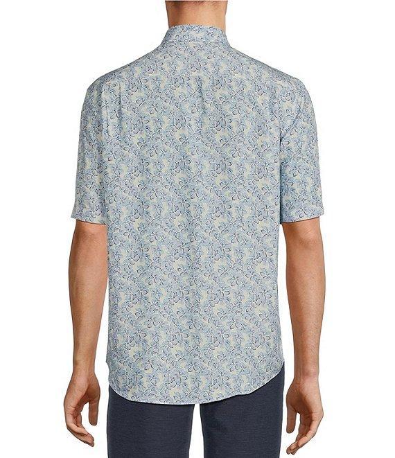 Caribbean Flower Print Short Sleeve Woven Shirt Product Image