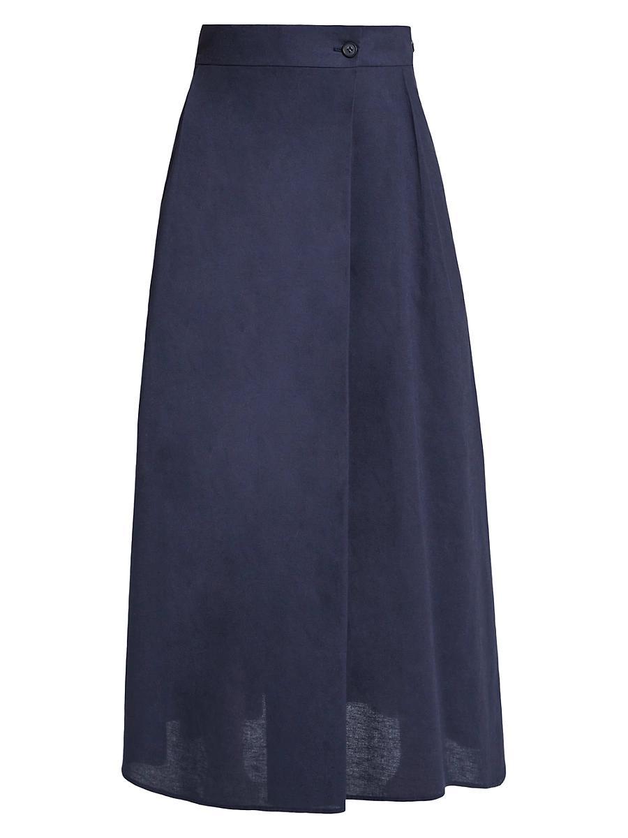Womens Overlap A-Line Maxi Skirt Product Image