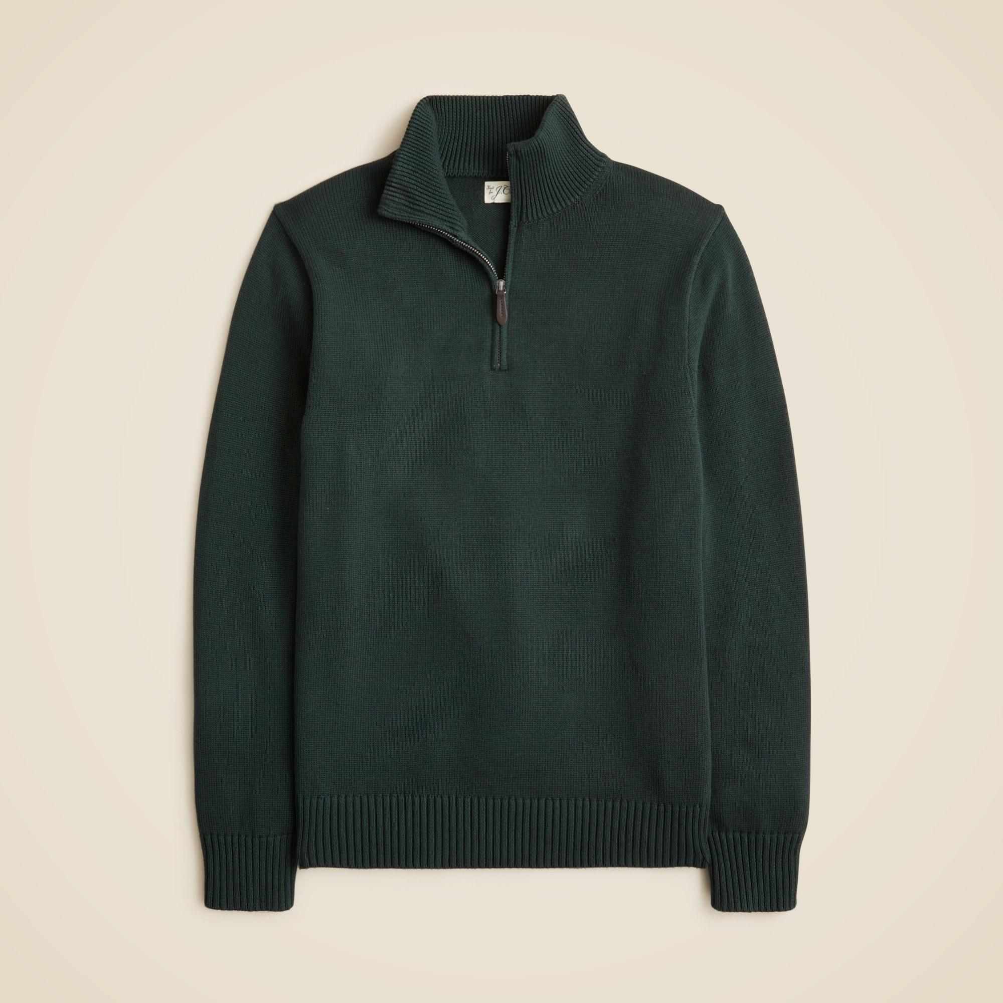 Heritage cotton half-zip sweater Product Image