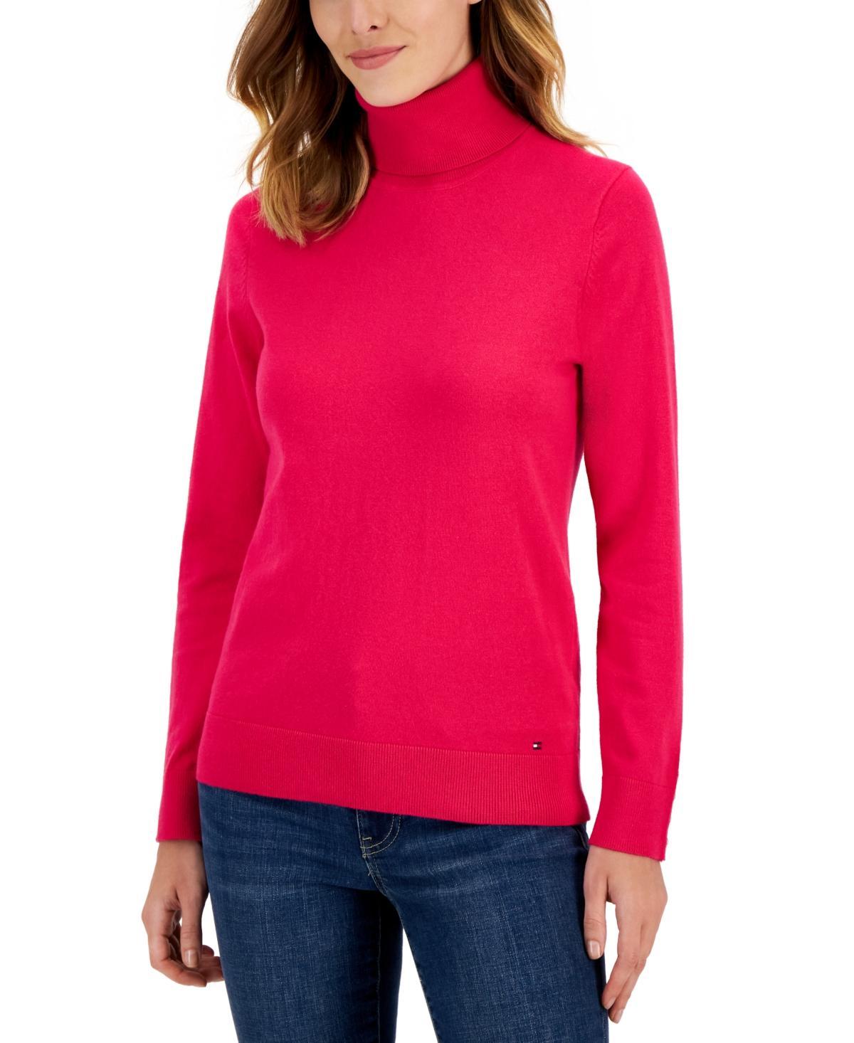 Tommy Hilfiger Solid Turtleneck Sweater (True ) Women's Sweater Product Image