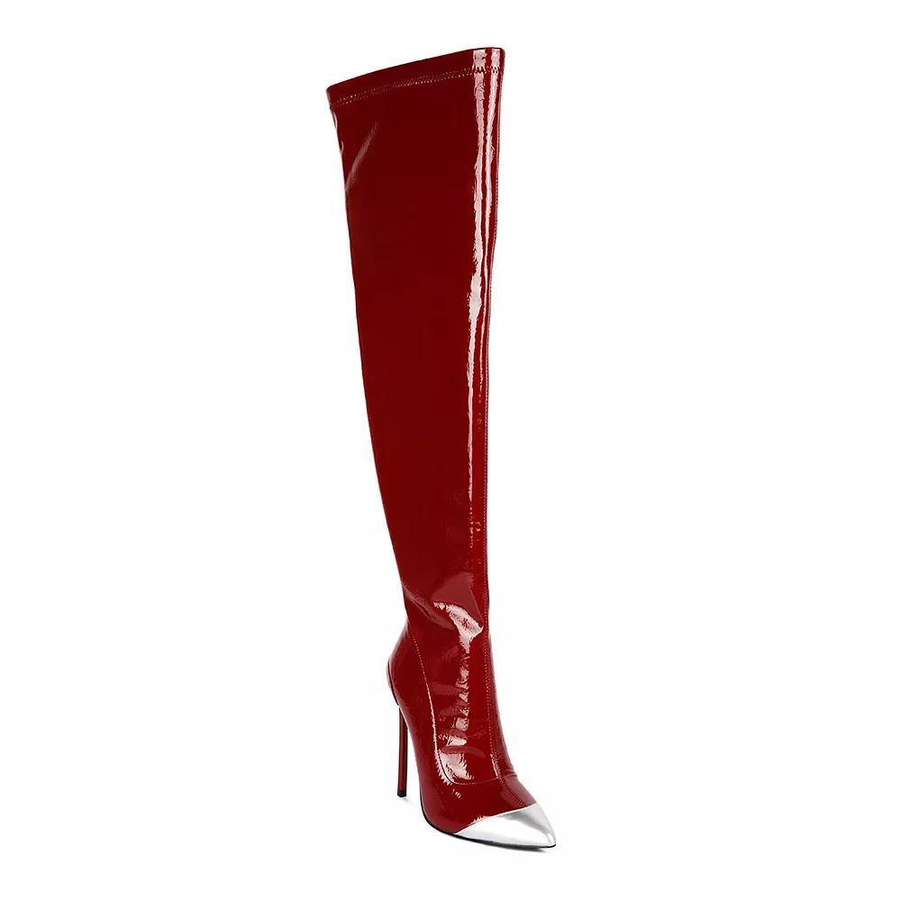 London Rag Chimes Women's Thigh-High Boots, Size: 6, Red Product Image