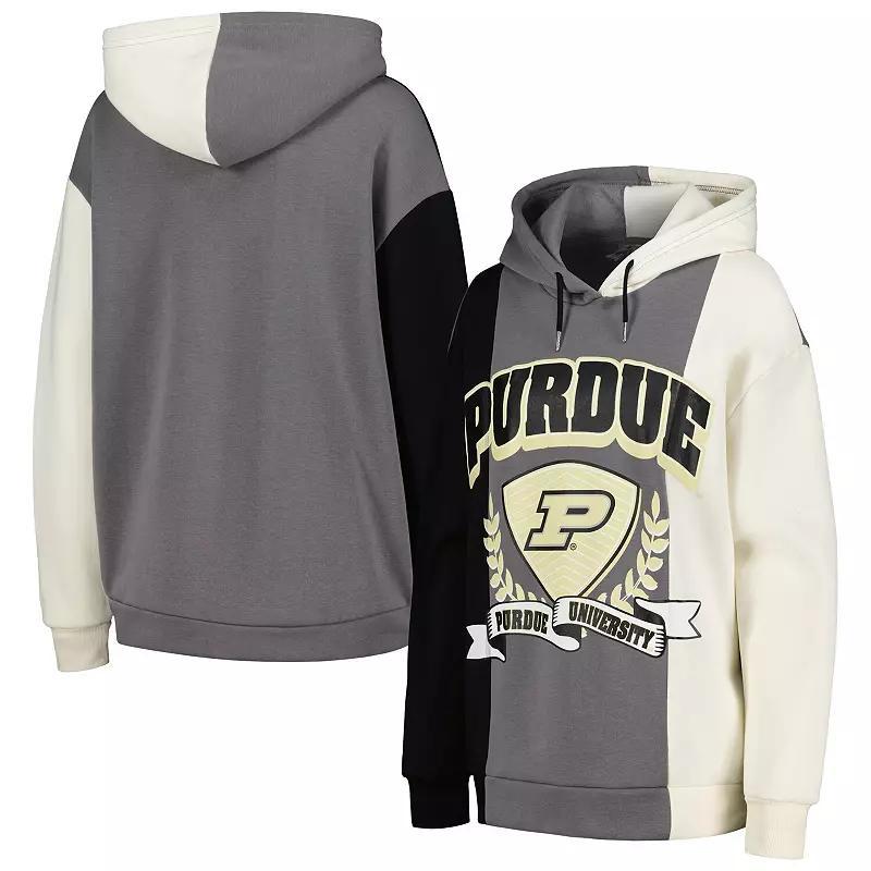 Women's Gameday Couture Black Purdue Boilermakers Hall of Fame Colorblock Pullover Hoodie, Size: XL Product Image