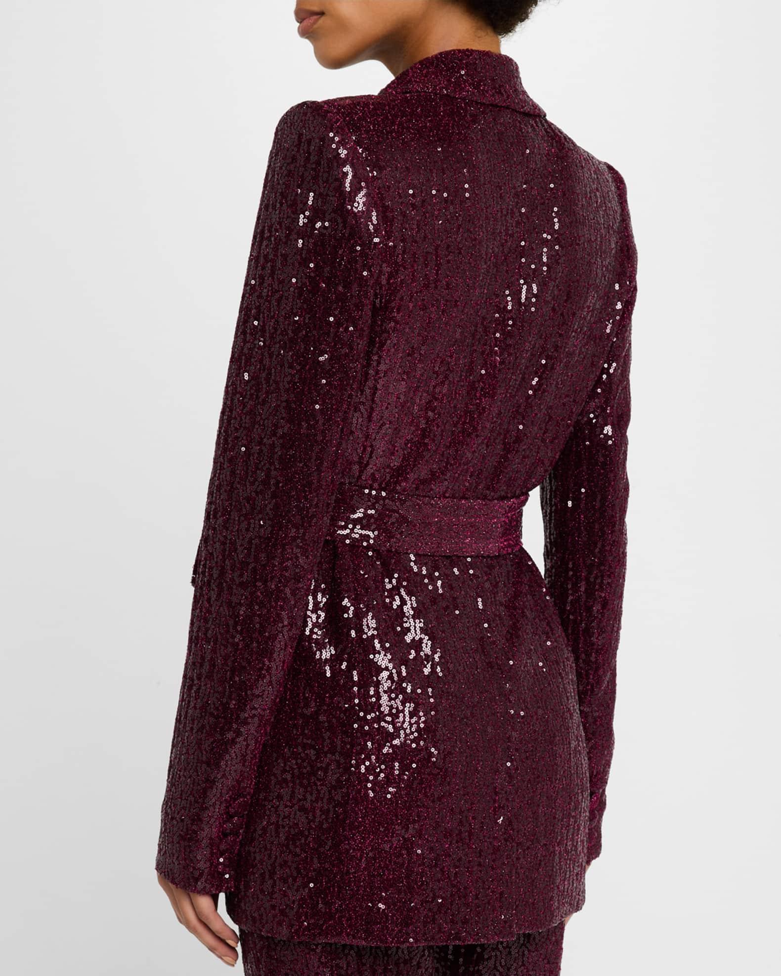Straight-Leg Sequin Pants Product Image