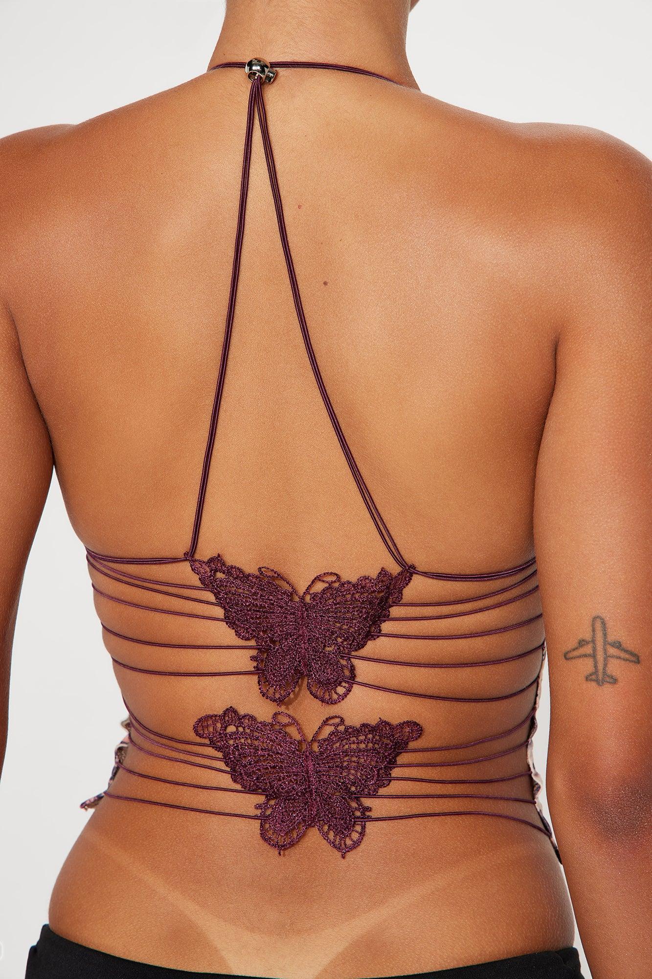 Lian Leopard Print Backless Top - Brown/combo Product Image