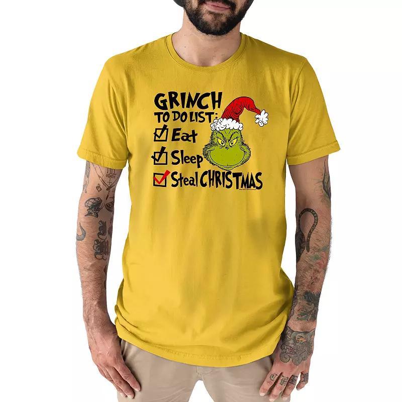 Men's Dr. Seuss The Grinch To Do Tee, Size: Large, Green Product Image