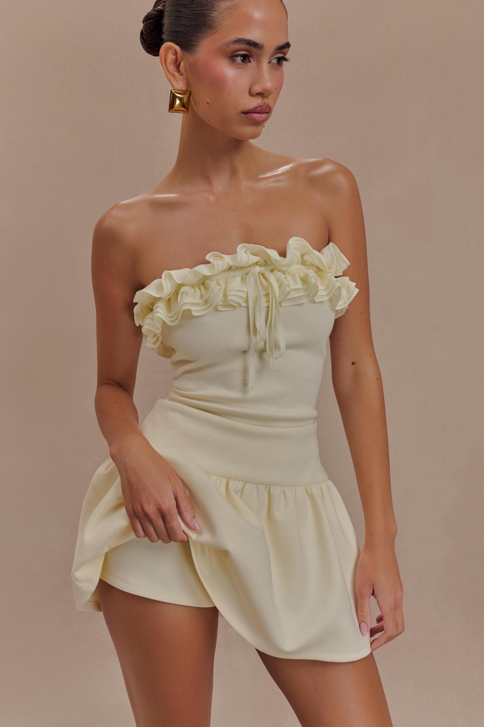 Jennie Frill Mini Skort - Ivory Product Image