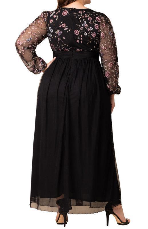 Eternal Embroidered Bodice Evening Gown - Plus Product Image
