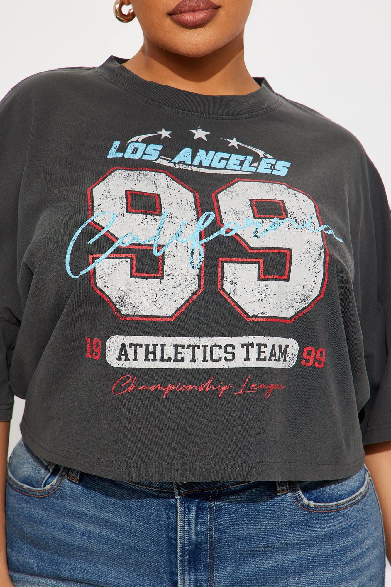 99 California Team Washed Cropped Tee - Black Wash Product Image