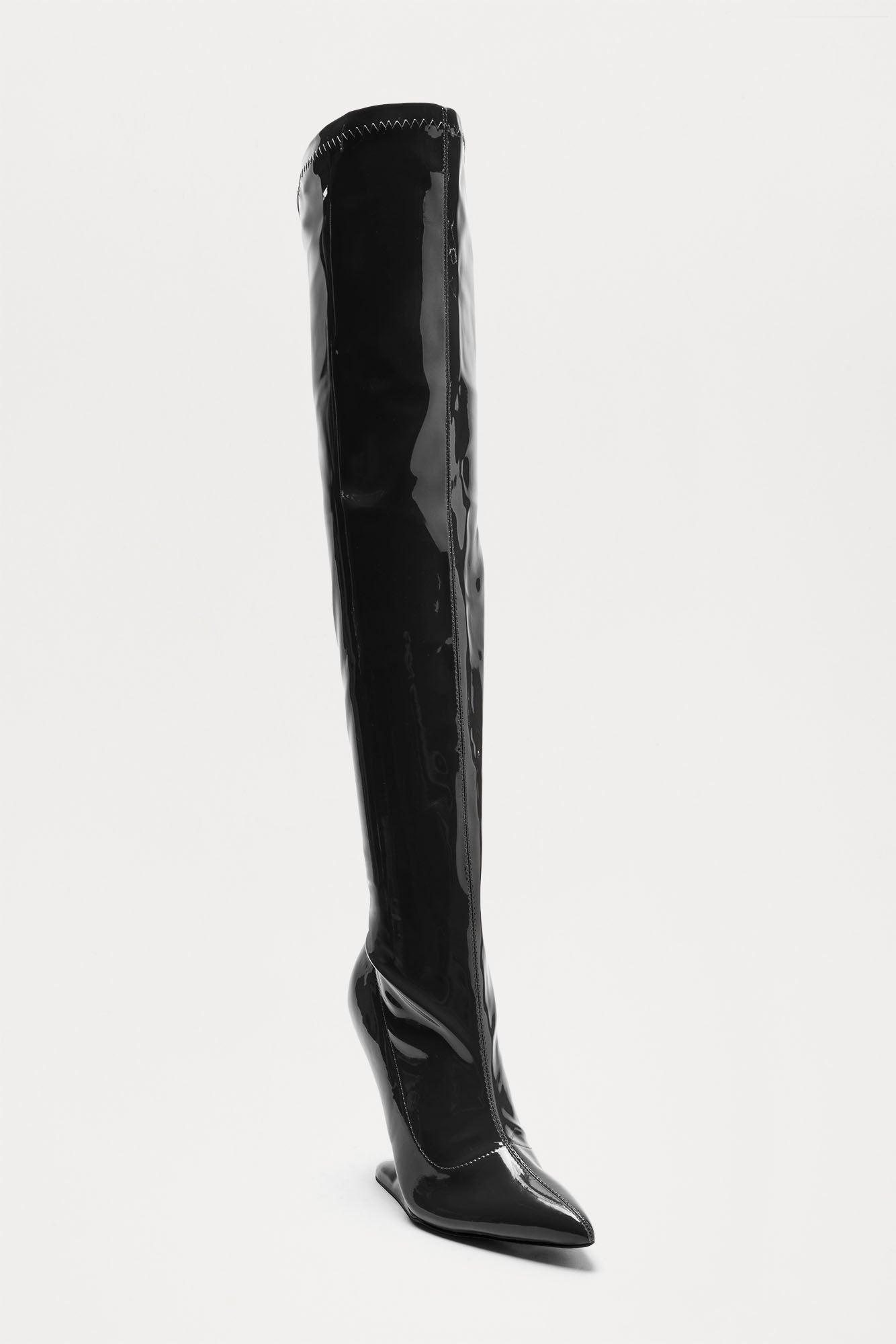 Tokyo Thigh High Boots - Black Product Image