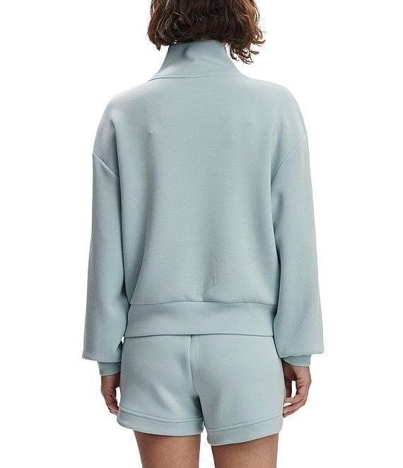 Varley Davidson DoubleSoft® Stand Collar V-Neck Quater Zip Long Sleeve Sweat Jacket Product Image