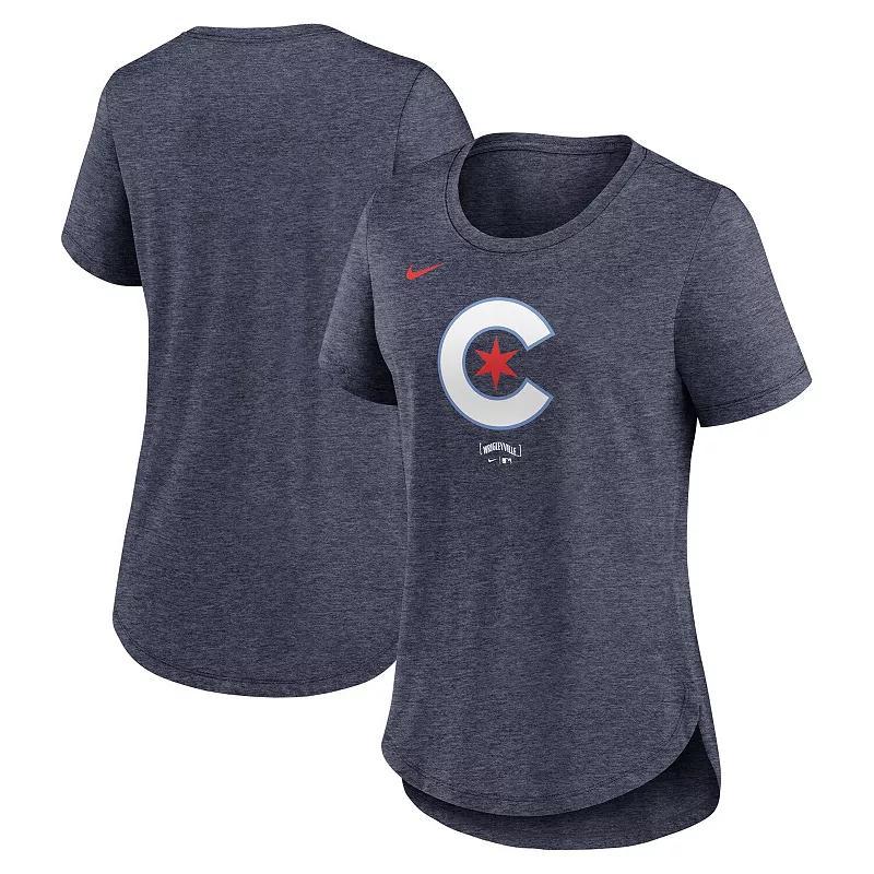 Women's Nike Heather Black New York Jets Fashion Tri-Blend T-Shirt, Size: XS, Charco Product Image
