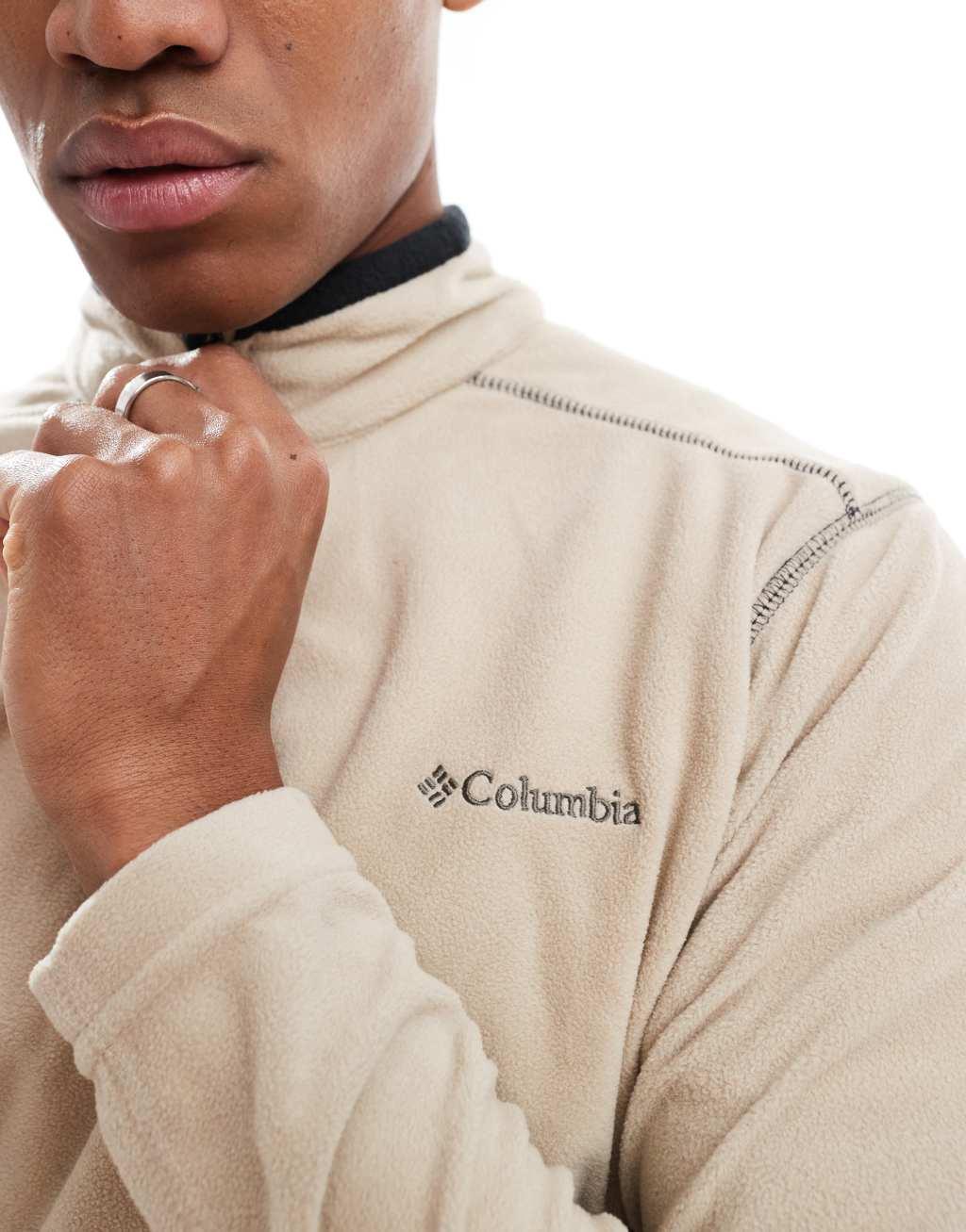 Columbia Klamath Range half zip fleece in stone and black  Product Image