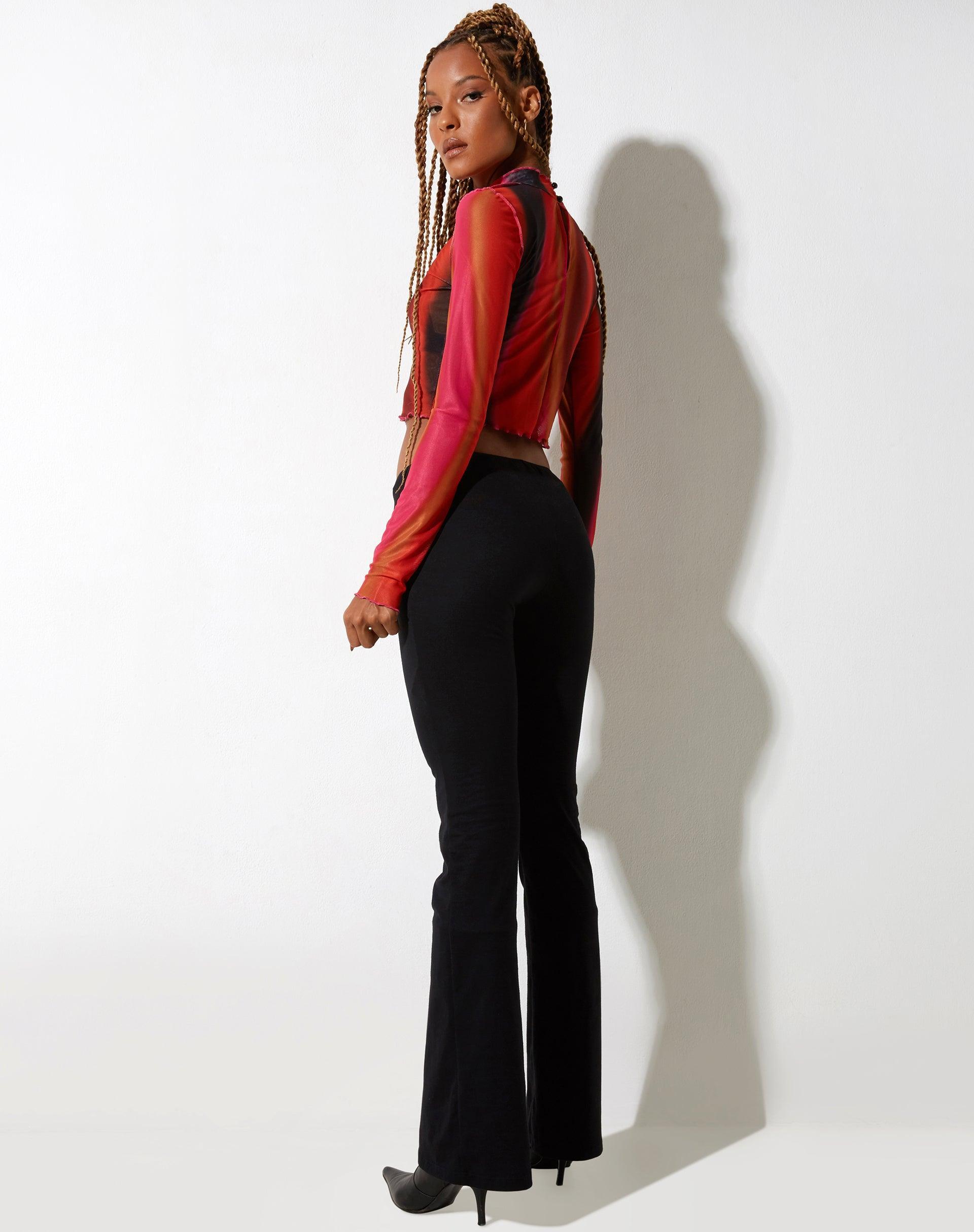 Lathia Crop Top in Solarized Orange and Pink Product Image
