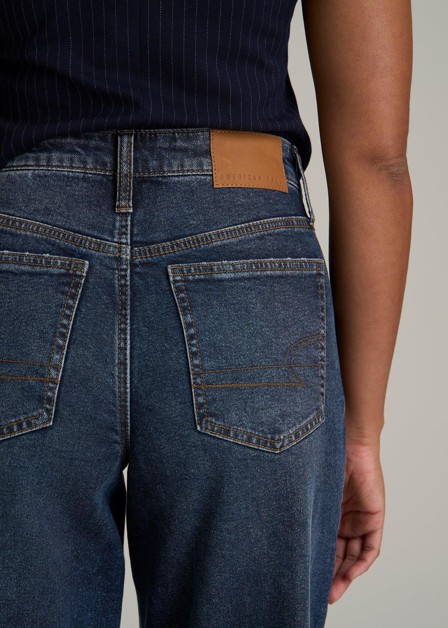 Luna High Rise Wide Leg Tall Jeans for Women in Faded Dark Indigo Product Image