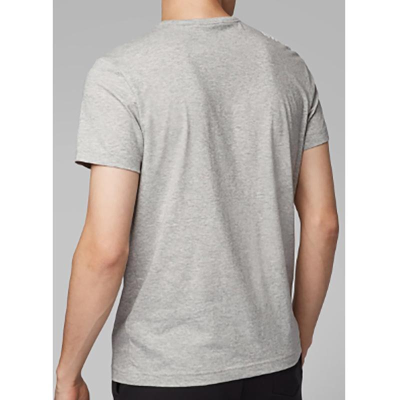 HUGO BOSS Round-necked Logo T-shirt In Gray Product Image