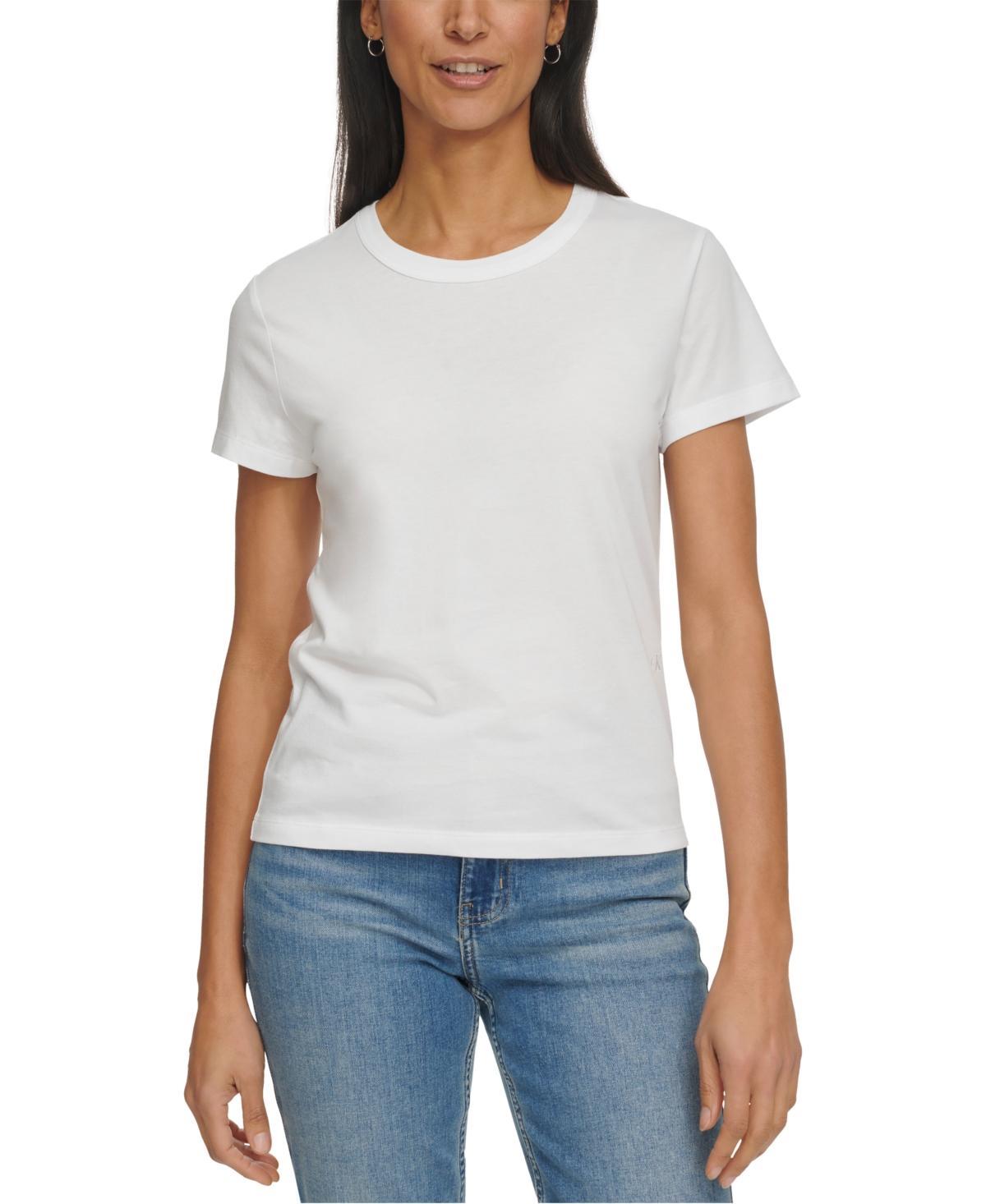 Calvin Klein Jeans Womens Embroidered Logo Short-Sleeve T-Shirt Product Image