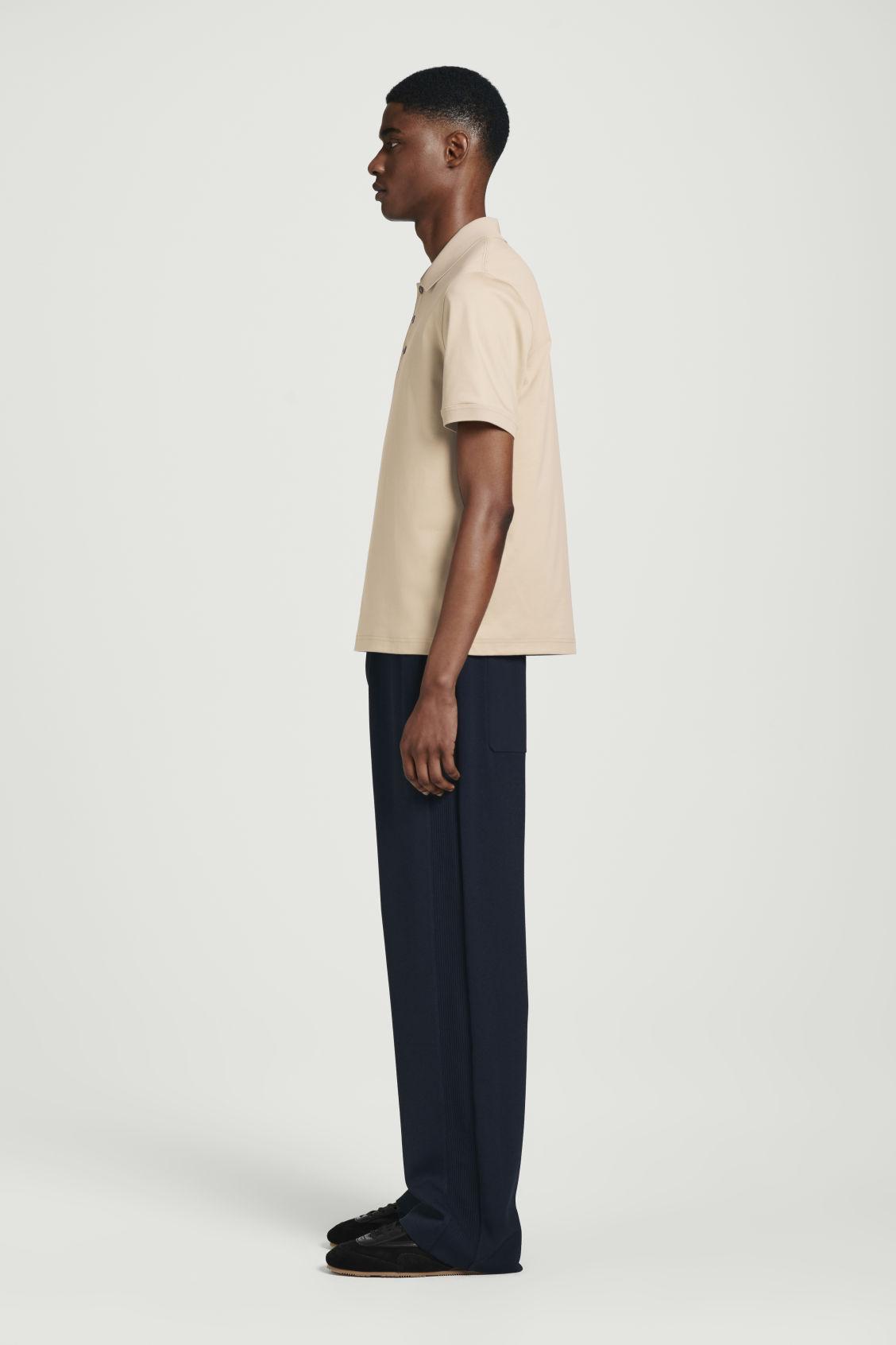 REGULAR-FIT MERCERIZED-COTTON POLO SHIRT Product Image
