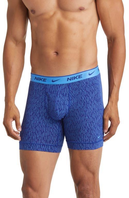 Men's Nike Dri-FIT Essential 3-pack Stretch Boxer Briefs, Size: Large, Black Orange Blue Product Image