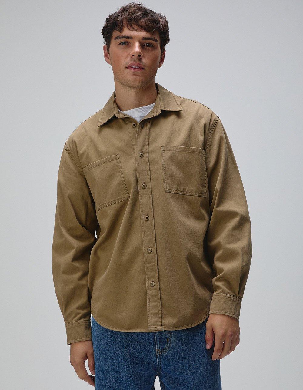 RSQ Mens Oversized Washed Twill Shirt Product Image