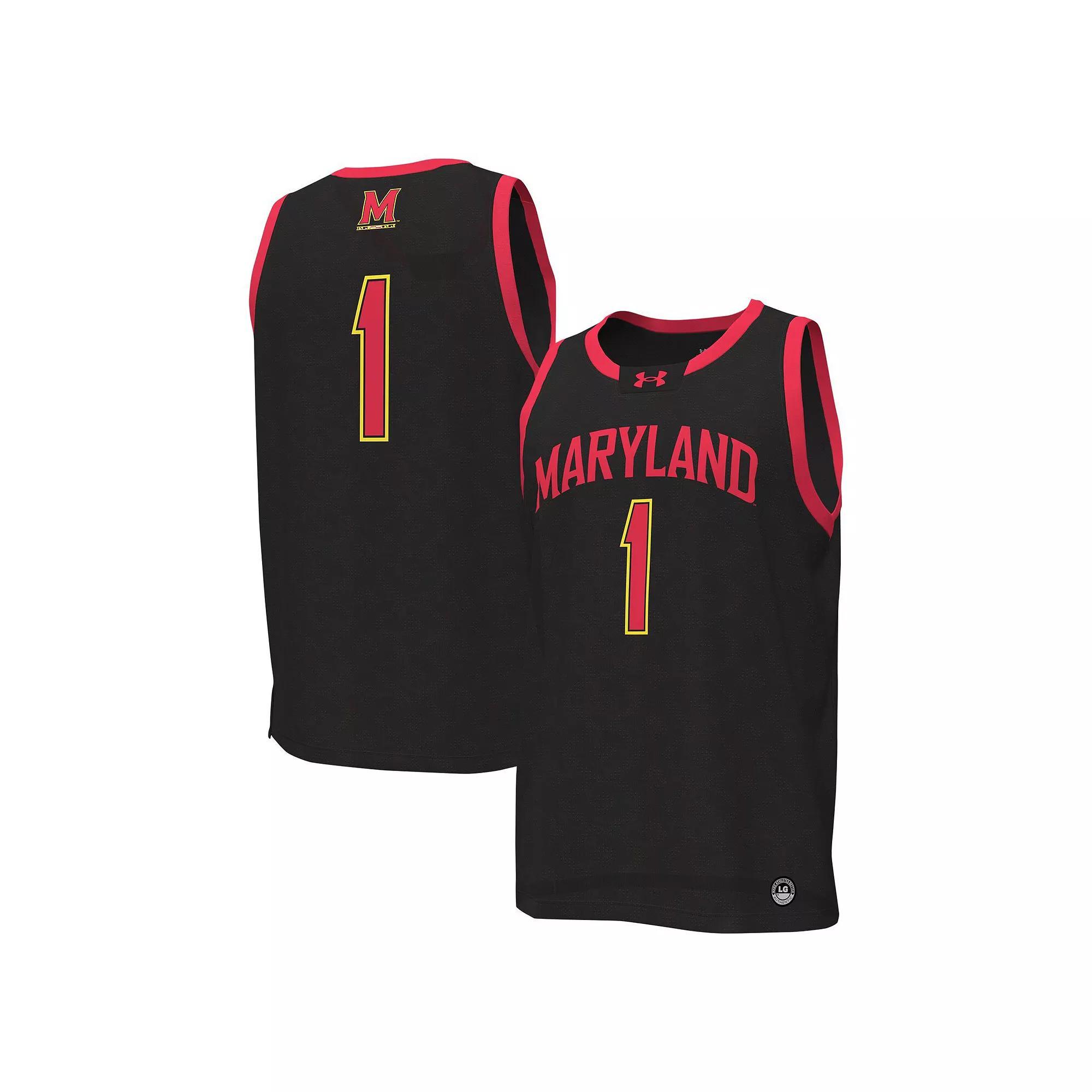 Mens Under Armour #1 Maryland Terrapins Replica Basketball Jersey Product Image