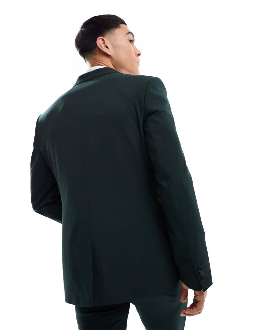 ASOS DESIGN Skinny Suit Jacket In Forest Green Product Image