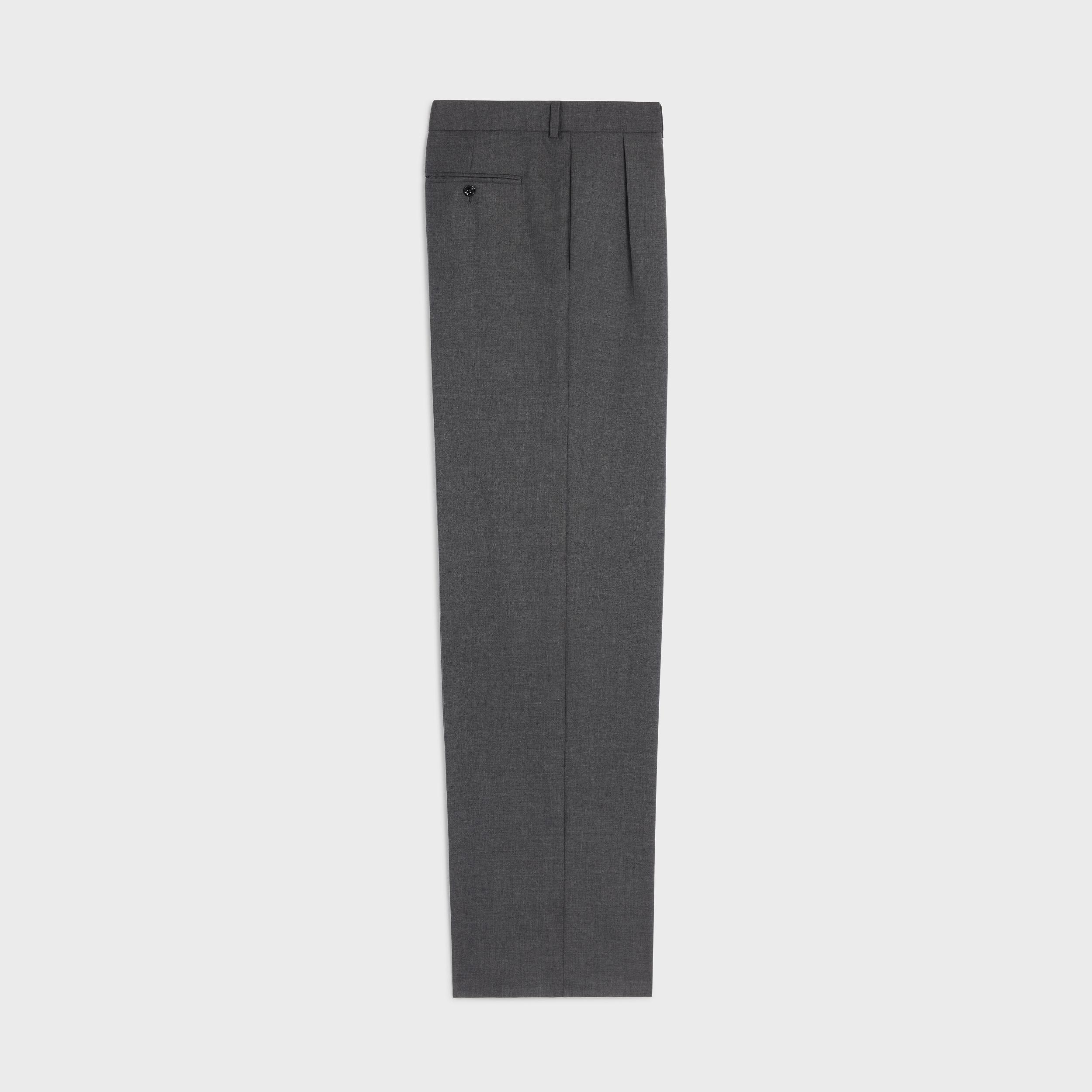 pleated trousers IN CASHMERE CANVAS Product Image