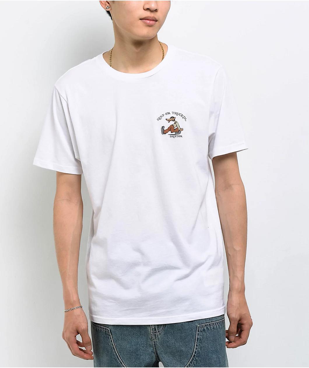 Brixton Stride White T-Shirt Product Image