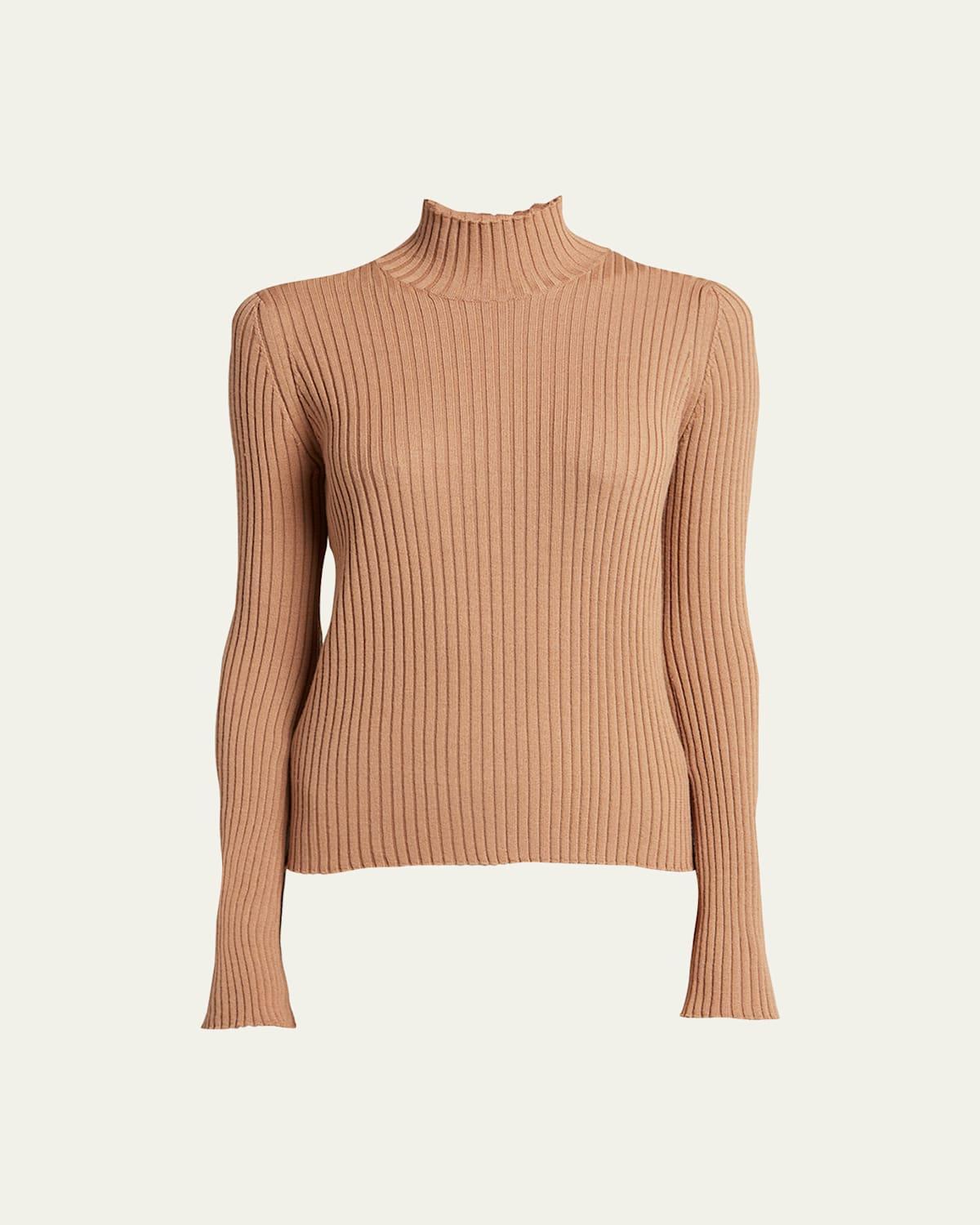 Moncler Mock Neck Ribbed Sweater Product Image