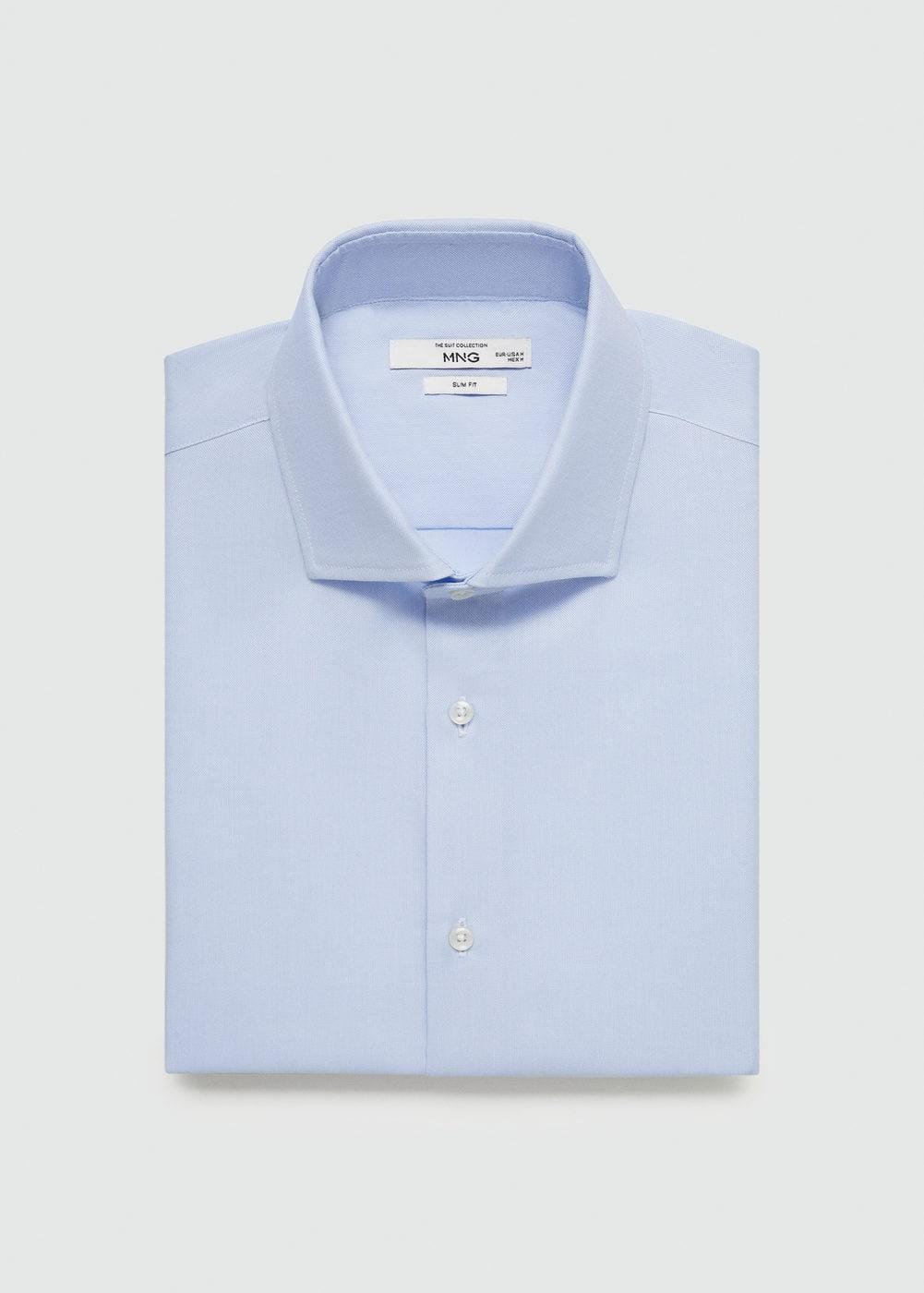 Slim fit structured suit shirt - Men | MANGO USA Product Image