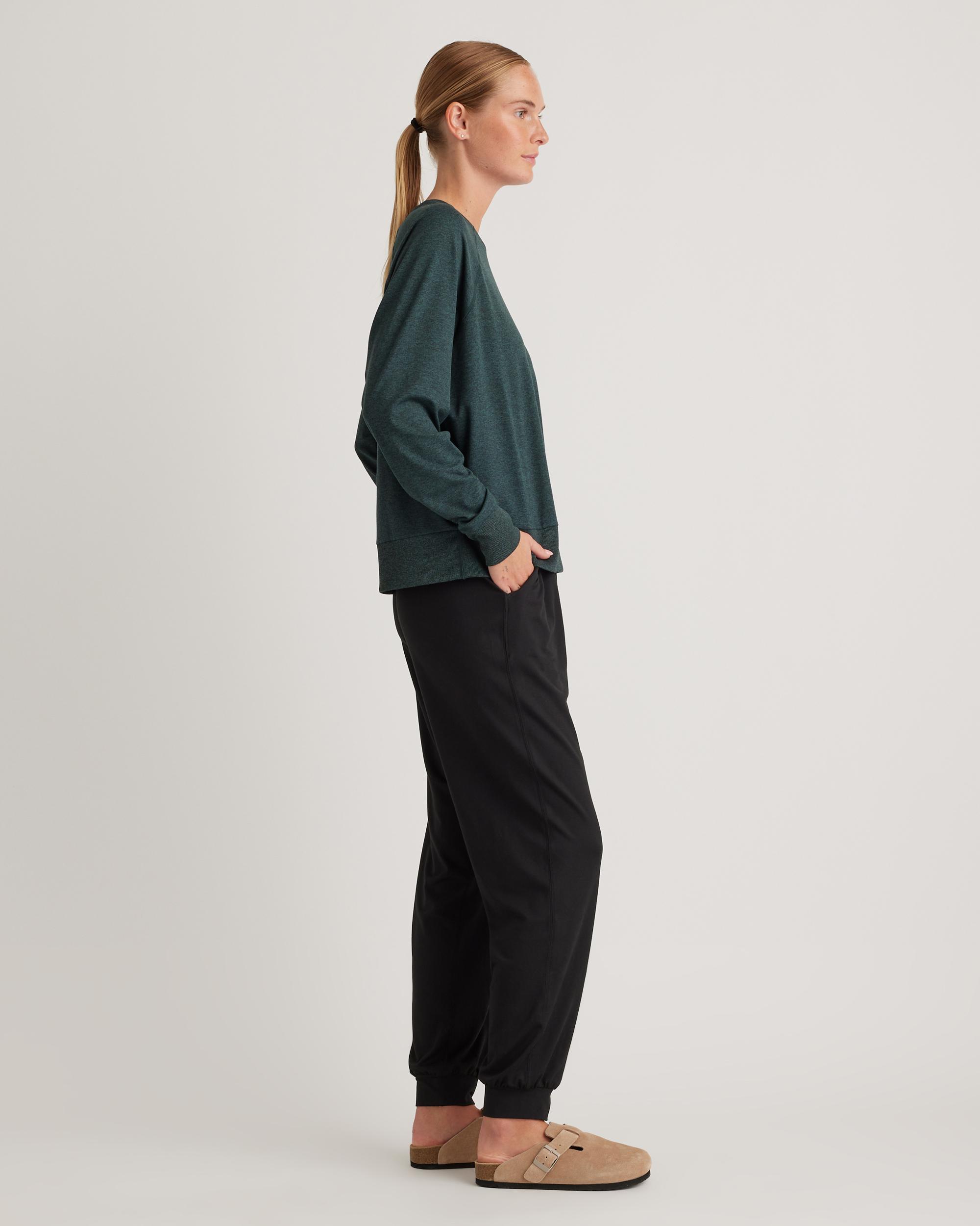Quince | Women's Flowknit High-Rise Boyfriend Jogger Size XL, Recycled Polyester / Spandex Product Image