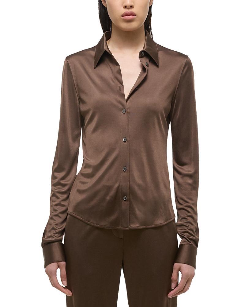 Fluid Button-Front Shirt Product Image