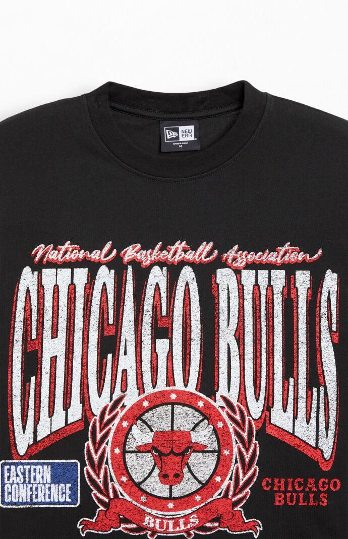 Unisex New Era  Black Chicago Bulls Oversized Essentials Boxy T-Shirt, Adult Unisex, Size: Medium Product Image