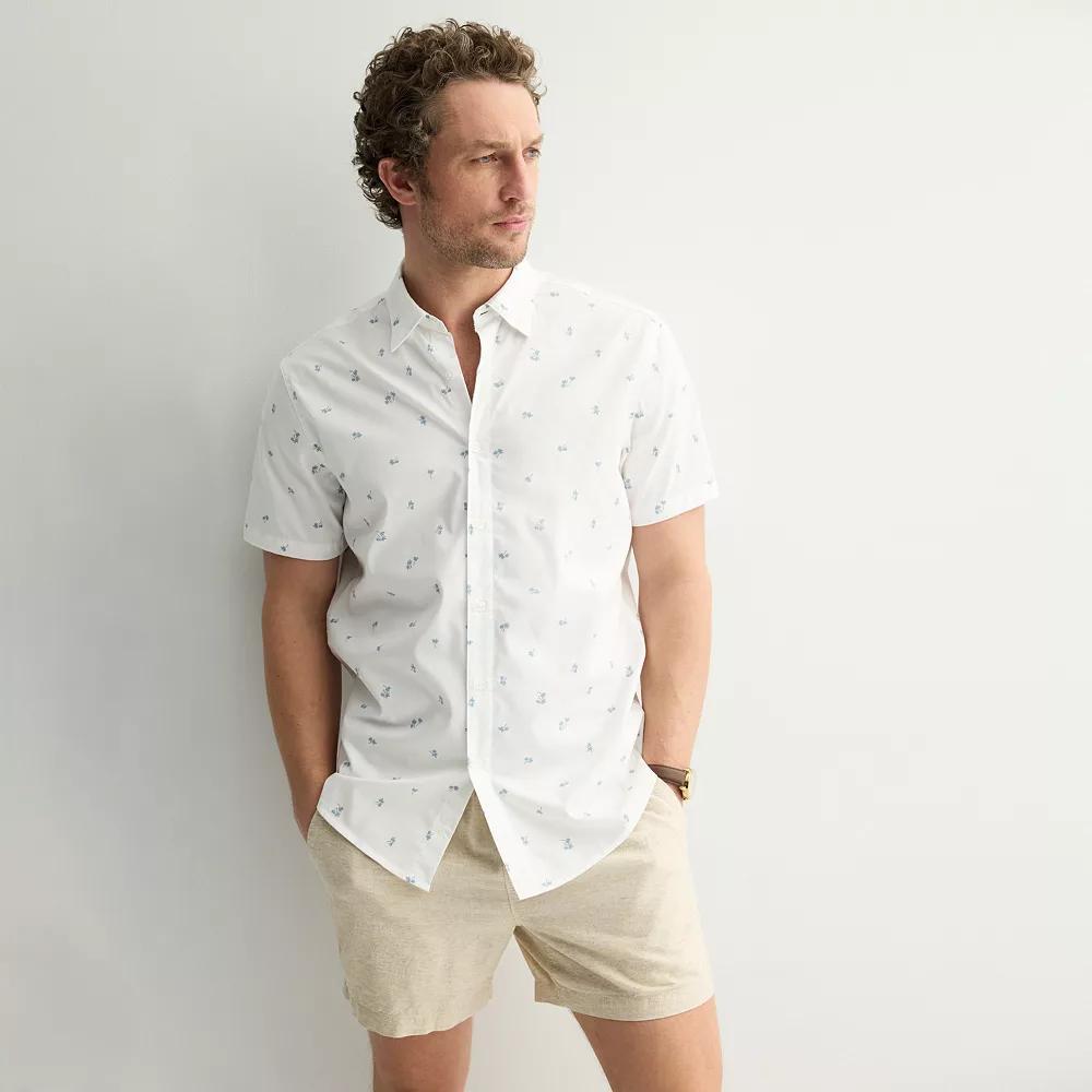 Men's Sonoma Goods For Life® Short Sleeve Performance Shirt, Size: XXL, Light Paco Palm Product Image