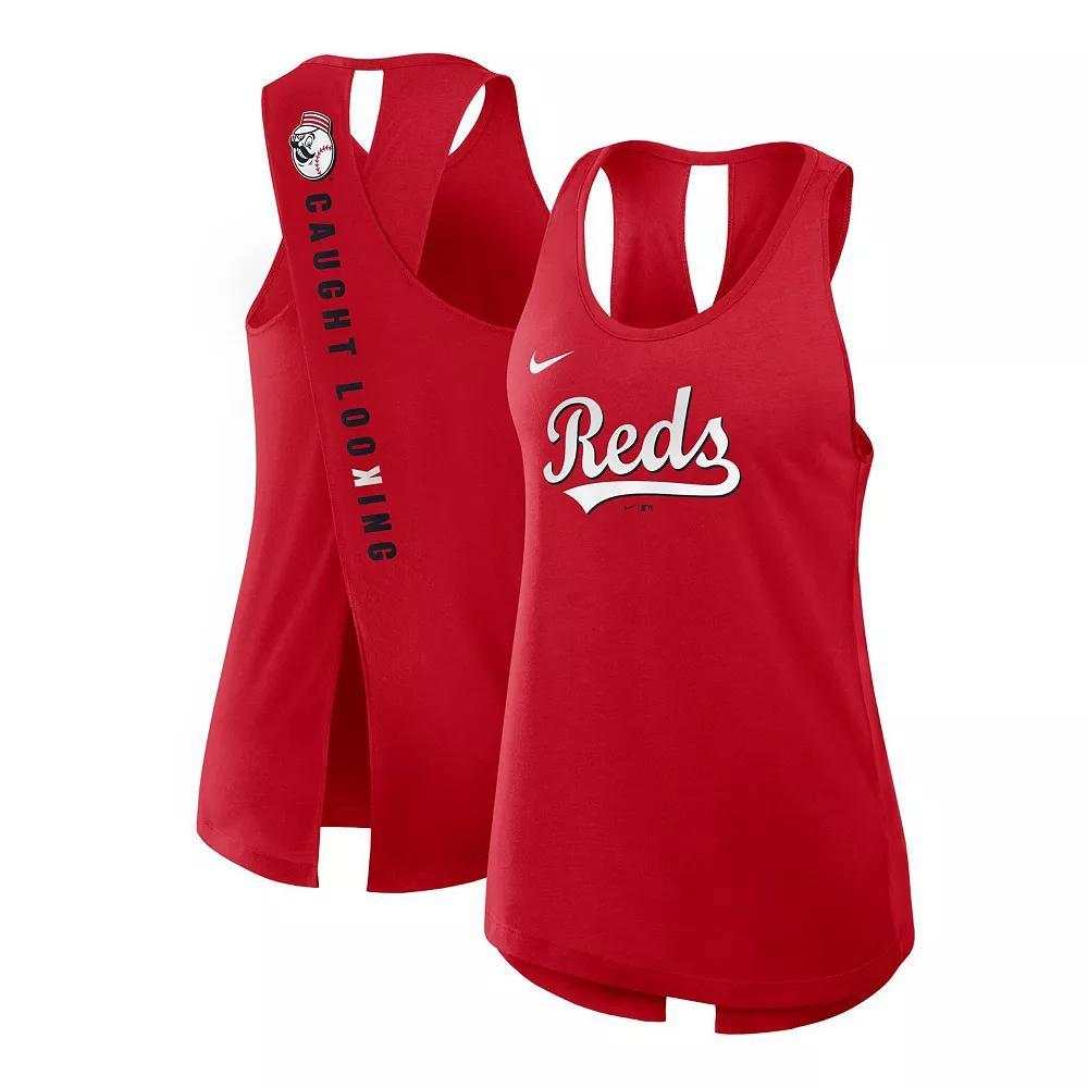 Women's Nike Red Cincinnati Reds Crisscross Performance Tank Top, Size: Medium, Red Red Product Image