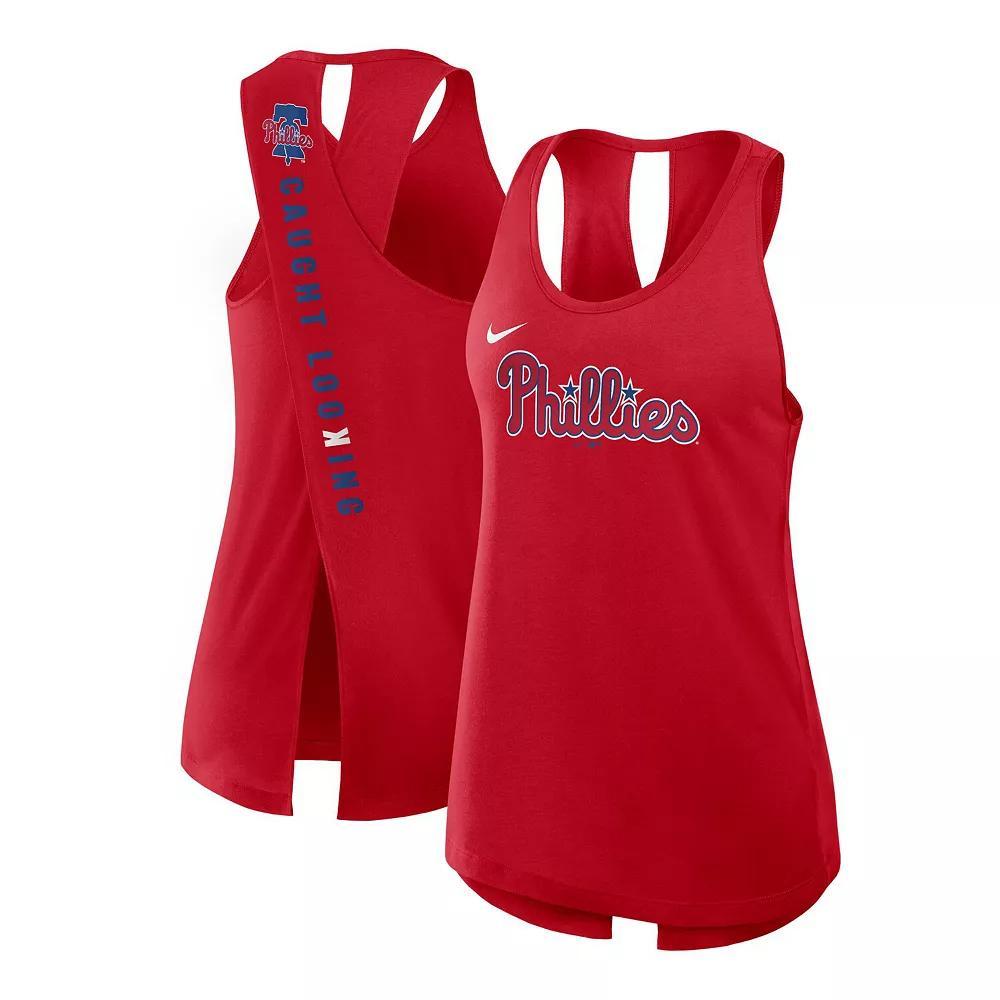 Women's Nike Red Philadelphia Phillies Crisscross Performance Tank Top, Size: XS Product Image