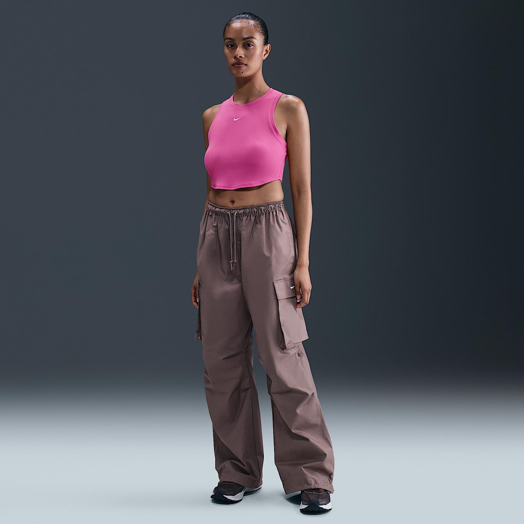 Nike Sportswear Chill Knit Women's Tight Cropped Mini-Rib Tank Top Product Image