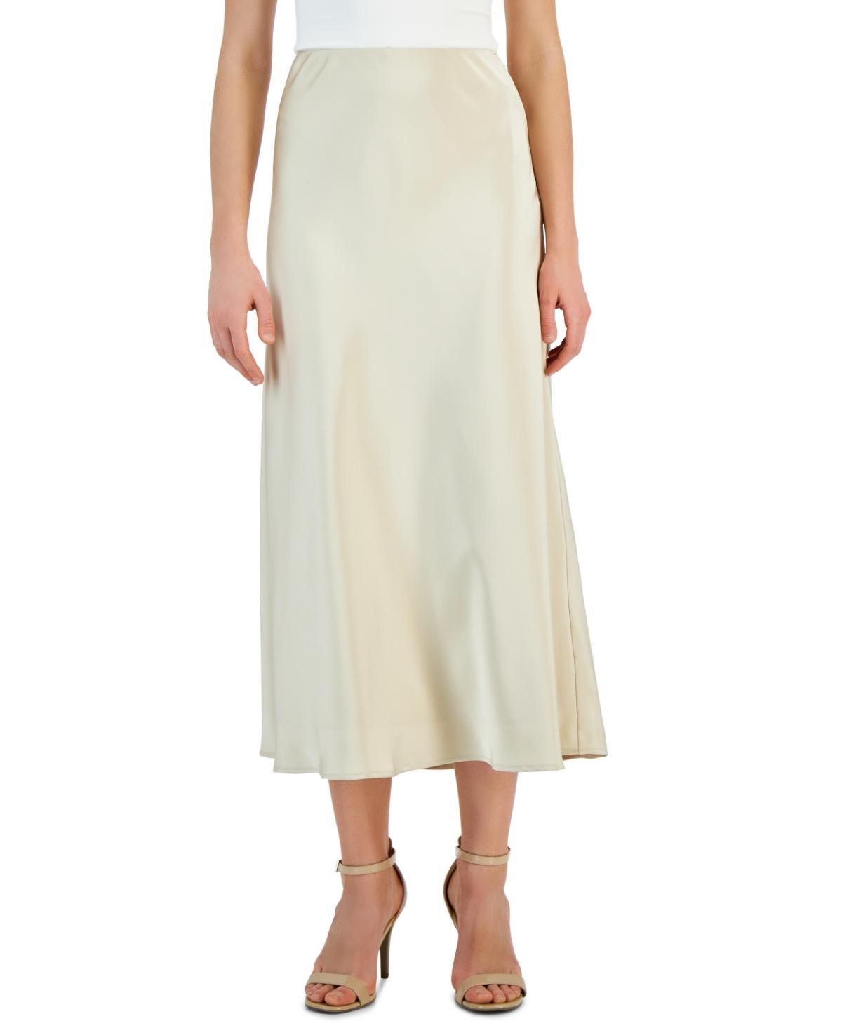 Tahari Asl Womens Satin Midi Skirt Product Image