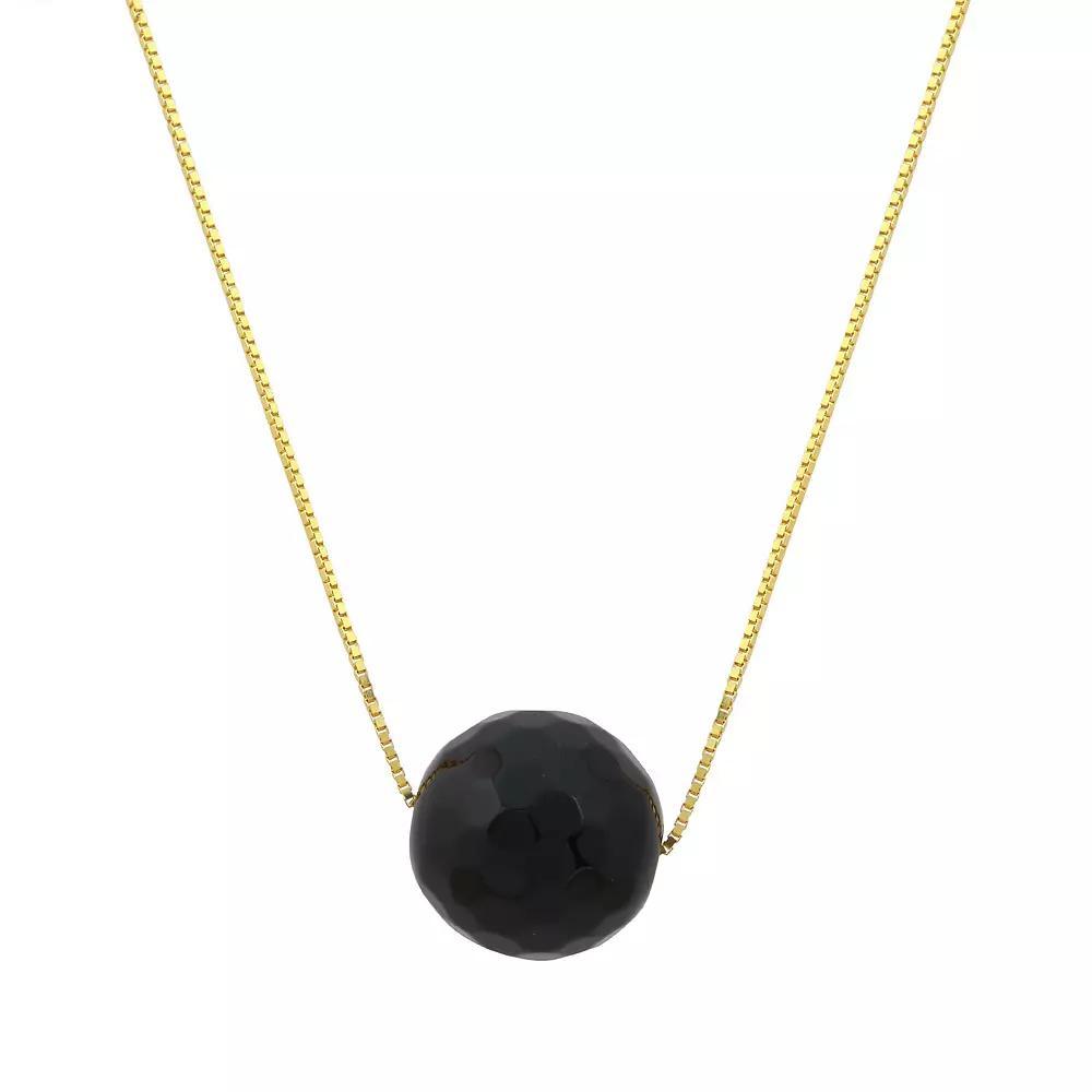 14k Gold Black Onyx Pendant Necklace, Women's, Size: 18" Product Image