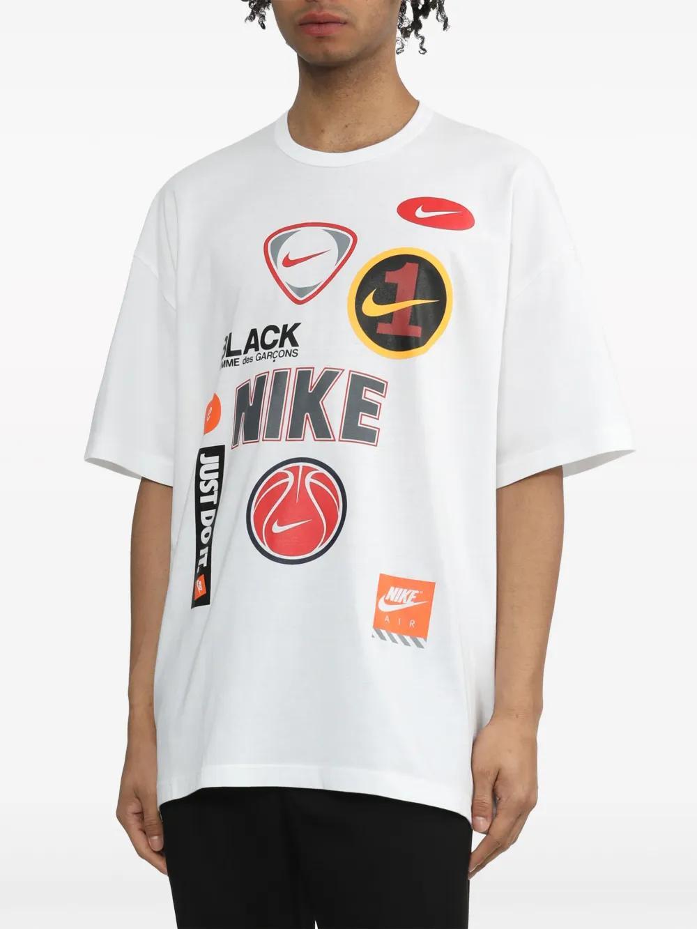 x Nike logo-print cotton T-shirt  Product Image